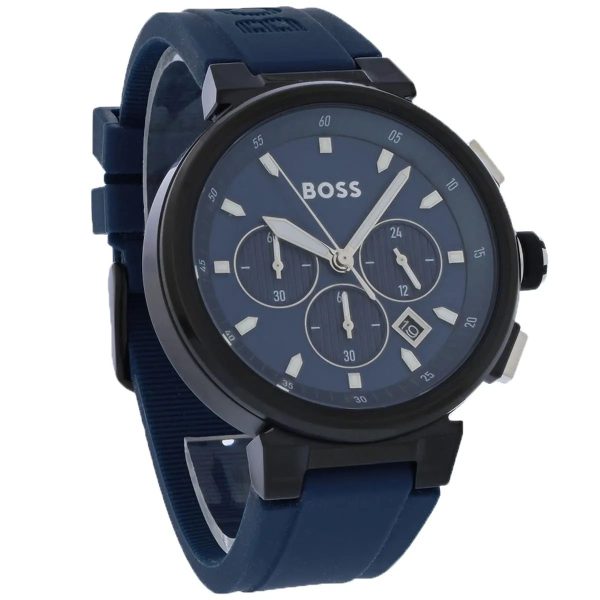 Montre homme Tommy Hilfiger ONE réf. 1513998, mouvement quartz, boîtier 44 mm, acier inoxydable, silicone, verre minéral – quatrième vue