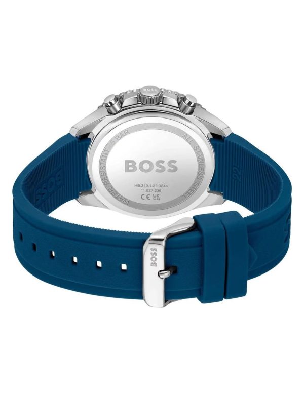 Montre homme Tommy Hilfiger Runner réf. 1514245, chronographe quartz, boîtier 44 mm, silicone, verre minéral, étanche 50 m – troisième vue