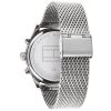 Montre homme Tommy Hilfiger Sawyer 44 mm réf. 1710420, cadran bleu, bracelet maille milanaise – autre angle