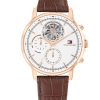 Montre homme Tommy Hilfiger Stewart 44 mm réf. 1710606, bracelet cuir, mouvement quartz – vue de face | Horlova Maroc