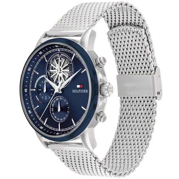 Montre homme Tommy Hilfiger Stewart réf. 1710609, mouvement quartz, boîtier 44 mm, acier inoxydable, étanche 50 m – quatrième vue