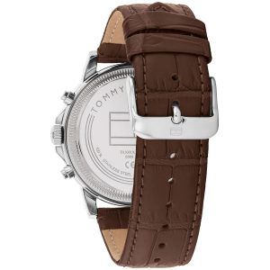 Montre homme Tommy Hilfiger Stewart Navy 44 mm réf. 1710629, cadran bleu marine – vue de trois-quarts