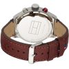 Montre homme Tommy Hilfiger Trent 46 mm réf. 1791066, cadran bleu, bracelet cuir – autre angle