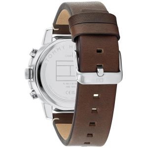 Montre homme Tommy Hilfiger Troy réf. 1792102, mouvement quartz, boîtier 46 mm, cuir, étanche 50 m – deuxième vue