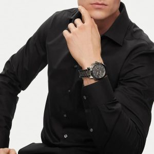 Montre homme Tommy Hilfiger Troy réf. 1792106, mouvement quartz, boîtier 46 mm, acier inoxydable – vue principale, Horlova Maroc