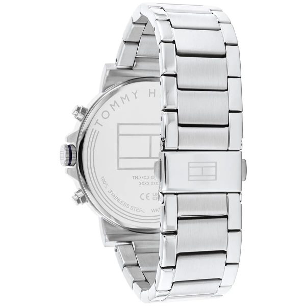 Montre homme Tommy Hilfiger Tyson 44 mm réf. 1710588, cadran bleu, mouvement quartz – autre angle