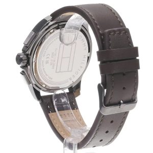 Montre homme Tommy Hilfiger Walker 44 mm réf. 1710623, cadran gris, mouvement quartz – vue de trois-quarts