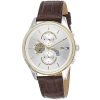 Montre homme Tommy Hilfiger Weston 44 mm réf. 1710501, cadran argenté, bracelet cuir – autre angle
