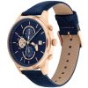 Montre homme Tommy Hilfiger Weston 44 mm réf. 1710503, cadran bleu, bracelet cuir – autre angle