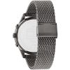 Montre homme Tommy Hilfiger Weston 44 mm réf. 1710506, cadran noir, bracelet acier – vue de trois-quarts