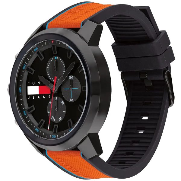 Montre homme Tommy Hilfiger Wynwood 50 mm réf. 1710583, cadran noir, mouvement quartz – autre angle