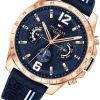 Montre homme Tommy Hilfiger Yacht réf. 1791474, chronographe quartz, boîtier 46 mm, silicone – deuxième vue
