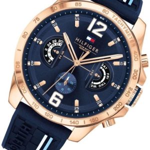 Montre homme Tommy Hilfiger Yacht réf. 1791474, chronographe quartz, boîtier 46 mm, silicone – deuxième vue