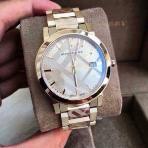 Montre mixte Burberry The City réf. BU9038, mouvement quartz, boîtier 38 mm, acier inoxydable, verre saphir – vue principale, Horlova Maroc
