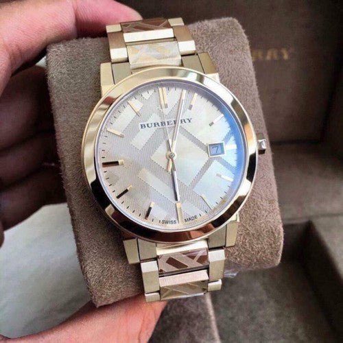 Montre mixte Burberry The City réf. BU9038, mouvement quartz, boîtier 38 mm, acier inoxydable, verre saphir – vue principale, Horlova Maroc