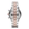 Montre mixte Emporio Armani réf. AR0399, mouvement quartz, boîtier 43 mm, acier inoxydable, cuir, verre saphir – troisième vue