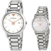 Montre mixte Emporio Armani Ontre 41 mm réf. AR90000, cadran blanc, mouvement quartz – vue de trois-quarts