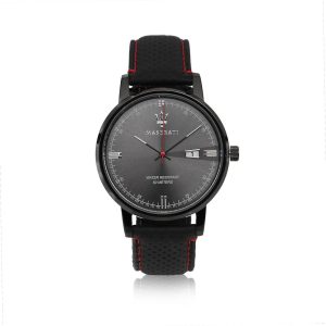 Montre mixte Maserati Eleganza réf. R8851130001, mouvement quartz, boîtier 42 mm, acier inoxydable, cuir – vue principale, Horlova Maroc