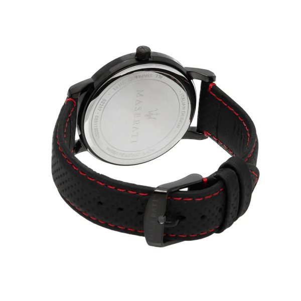 Montre mixte Maserati Eleganza réf. R8851130001, mouvement quartz, boîtier 42 mm, acier inoxydable, cuir, verre minéral – quatrième vue