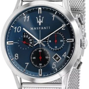 Montre mixte Maserati Ricordo réf. R8873625003, chronographe quartz, boîtier 42 mm, verre minéral – vue principale, Horlova Maroc