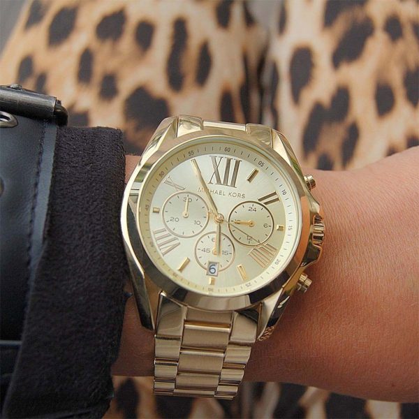 Montre mixte Michael Kors Bradshaw réf. MK5605, chronographe quartz, boîtier 43 mm, acier inoxydable, verre minéral – deuxième vue