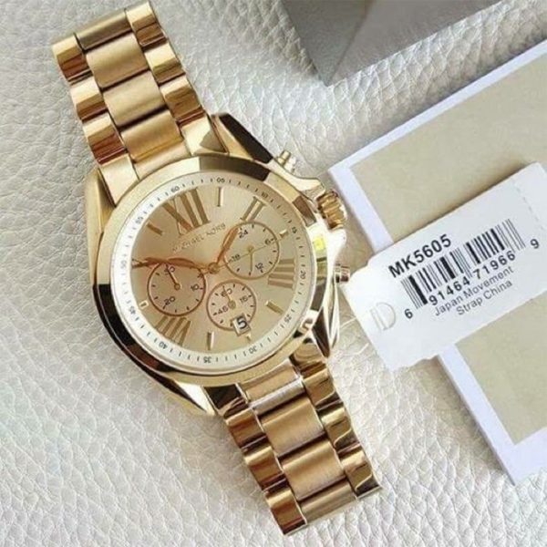 Montre mixte Michael Kors Bradshaw réf. MK5605, chronographe quartz, boîtier 43 mm, acier inoxydable, verre minéral – quatrième vue