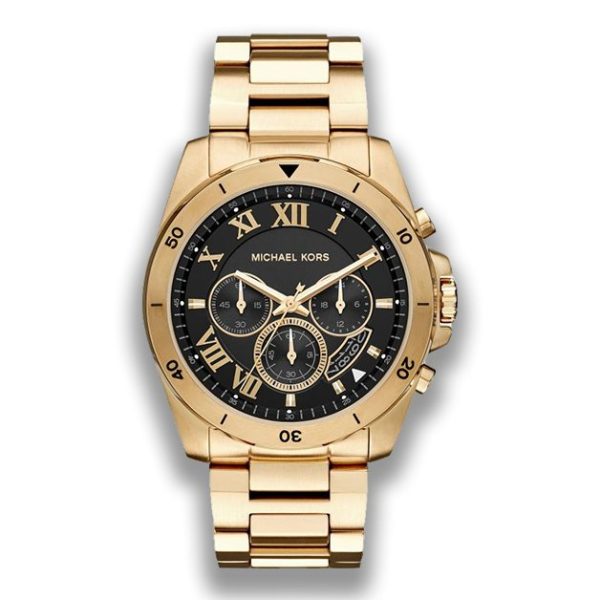 Montre mixte Michael Kors Brecken Allure réf. MK8481, chronographe quartz, boîtier 44 mm, acier inoxydable – vue principale, Horlova Maroc