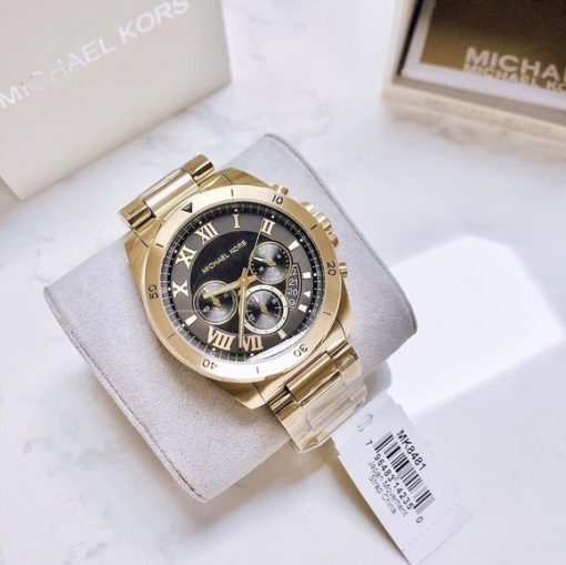 Montre mixte Michael Kors Brecken Allure réf. MK8481, chronographe quartz, boîtier 44 mm, acier inoxydable, verre minéral – troisième vue