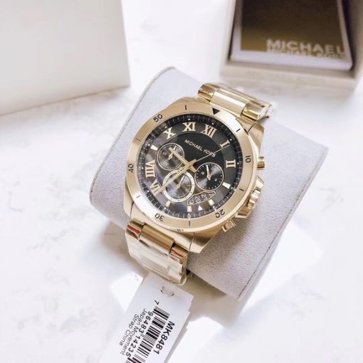 Montre mixte Michael Kors Brecken Allure réf. MK8481, chronographe quartz, boîtier 44 mm, acier inoxydable, verre minéral – quatrième vue
