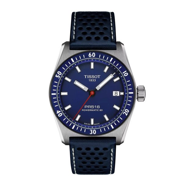 Montre mixte Tissot réf. T1494071604100, mouvement automatique, boîtier 38 mm, acier inoxydable, cuir – vue principale, Horlova Maroc