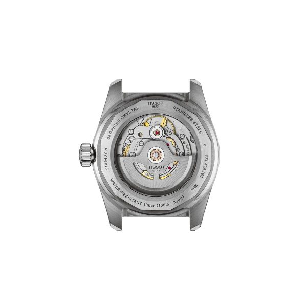 Montre mixte Tissot réf. T1494071605100, mouvement automatique, boîtier 38 mm, acier inoxydable, cuir, verre minéral – troisième vue
