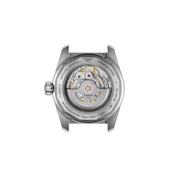 Montre mixte Tissot réf. T1494072201100, mouvement automatique, boîtier 38 mm, acier inoxydable, verre saphir, étanche 100 m – troisième vue
