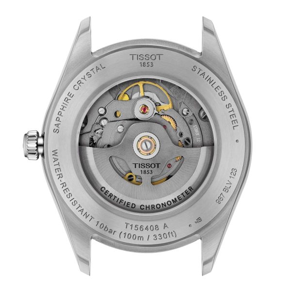Montre mixte Tissot Ballade réf. T1564081104300, mouvement automatique, boîtier 39 mm, acier inoxydable, verre saphir – troisième vue