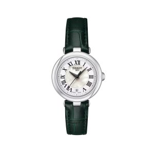 Montre mixte Tissot Bellissima réf. T1260101611302, mouvement quartz, boîtier 26 mm, acier inoxydable, cuir – vue principale, Horlova Maroc