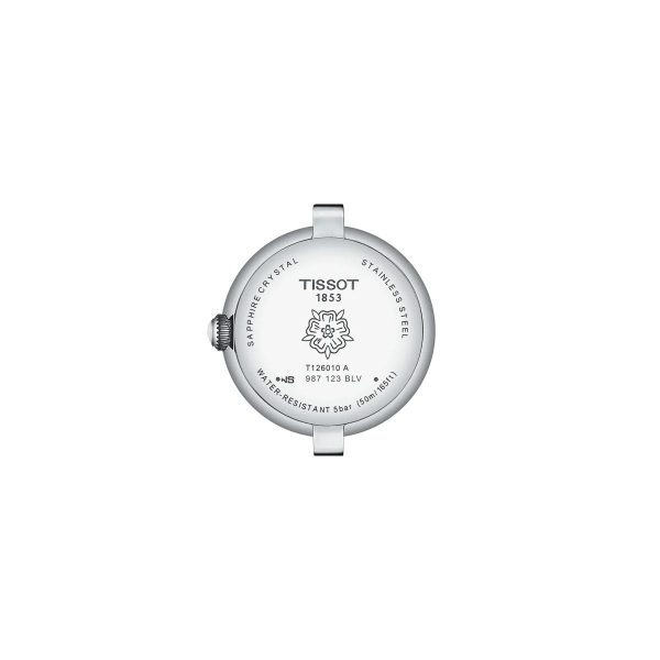 Montre mixte Tissot Bellissima réf. T1260101611302, mouvement quartz, boîtier 26 mm, acier inoxydable, cuir, verre saphir – troisième vue