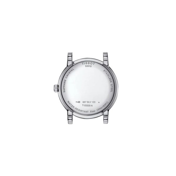 Montre mixte Tissot Carson Premium réf. T1222231635300, mouvement quartz, boîtier 32 mm, acier inoxydable, cuir – troisième vue