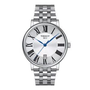 Montre mixte Tissot Carson Premium réf. T1224101103300, mouvement quartz, boîtier 40 mm, acier inoxydable – vue principale, Horlova Maroc