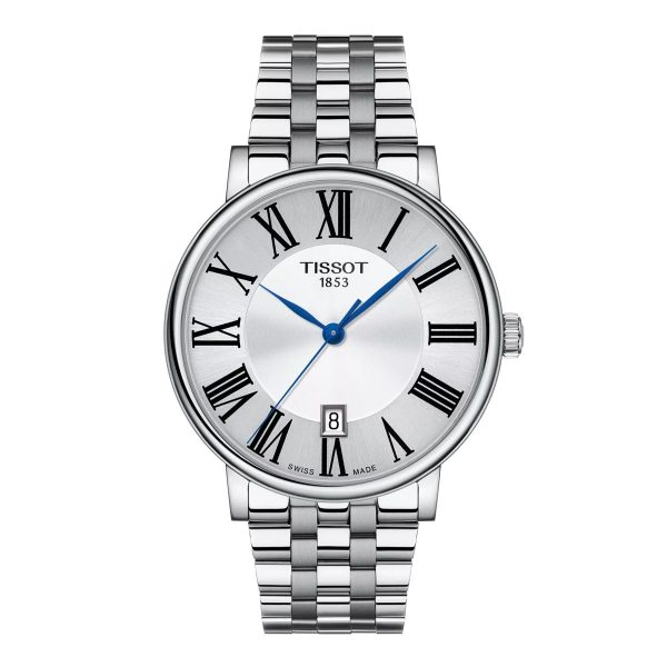 Montre mixte Tissot Carson Premium réf. T1224101103300, mouvement quartz, boîtier 40 mm, acier inoxydable – vue principale, Horlova Maroc