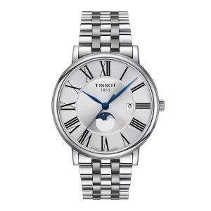 Montre mixte Tissot Carson Premium Moonphase réf. T1224231103300, mouvement quartz, boîtier 40 mm – vue principale, Horlova Maroc