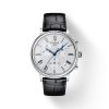 Montre mixte Tissot Carson Premium réf. T1224171603300, chronographe quartz, acier inoxydable, cuir – vue principale, Horlova Maroc