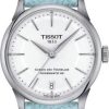 Montre mixte Tissot Chemin réf. T1392071601100, mouvement automatique, boîtier 34 mm, acier inoxydable, cuir – vue principale, Horlova Maroc