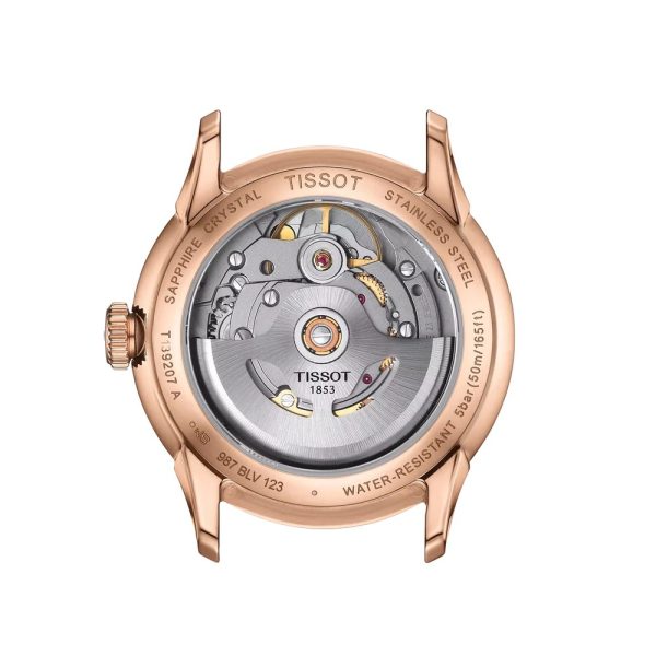 Montre mixte Tissot Chemin réf. T1392073603100, mouvement automatique, boîtier 34 mm, acier inoxydable, cuir, étanche 50 m – quatrième vue