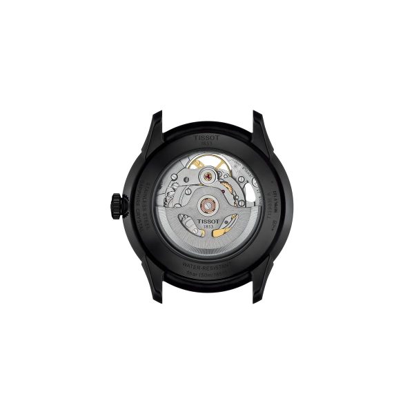 Montre mixte Tissot Chemin réf. T1398363644100, mouvement automatique, boîtier 39 mm, acier inoxydable, cuir, verre saphir – troisième vue