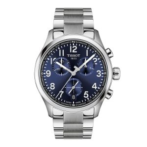 Montre mixte Tissot Chrono réf. T1164171104200, chronographe quartz, boîtier 42 mm, acier inoxydable – vue principale, Horlova Maroc