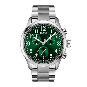 Montre mixte Tissot Chrono réf. T1164171109200, chronographe quartz, boîtier 42 mm, acier inoxydable – vue principale, Horlova Maroc