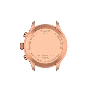 Montre mixte Tissot Chrono XL réf. T1166173604200, chronographe quartz, boîtier 45 mm, acier inoxydable, cuir, verre saphir – deuxième vue