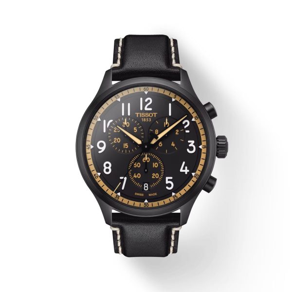 Montre mixte Tissot Chrono XL Vintage réf. T1166173605202, chronographe quartz, boîtier 45 mm, étanche 100 m – vue principale, Horlova Maroc