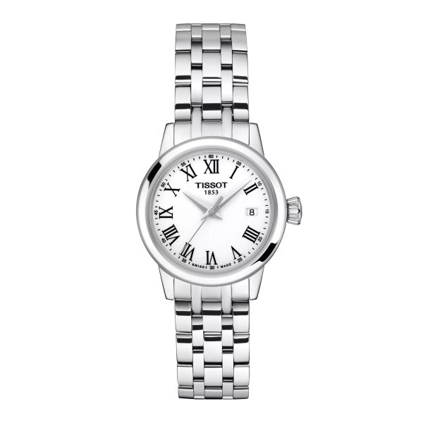 Montre mixte Tissot Classic Dream réf. T1292101101300, mouvement quartz, boîtier 28 mm, acier inoxydable – vue principale, Horlova Maroc