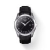 Montre mixte Tissot Couturier réf. T0354101605100, mouvement quartz, acier inoxydable, cuir, verre saphir – vue principale, Horlova Maroc