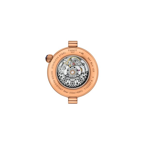 Montre mixte Tissot Désir réf. T1522073652100, mouvement automatique, boîtier 28 mm, cuir, verre saphir, étanche 50 m – troisième vue